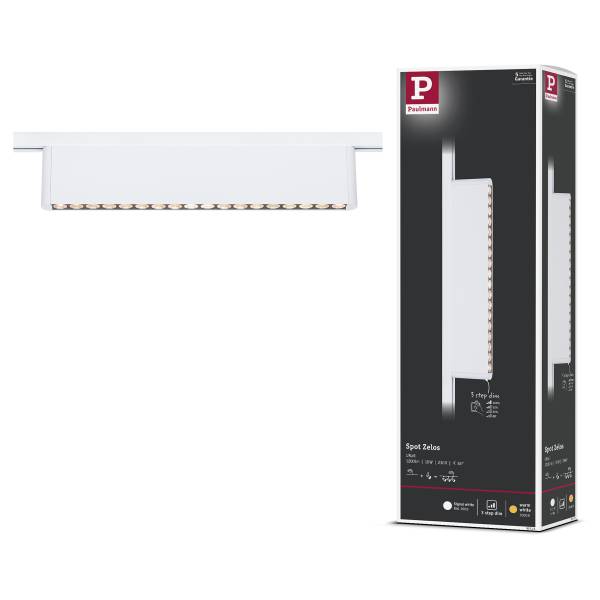 Plafonnier LED Urail Zelos Aluminium - Blanc - 1 flamme