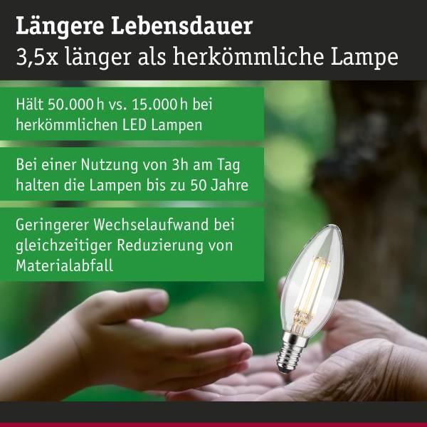 LED-Glühbirne Eco-Line Kerze Klarglas - Warmweiß