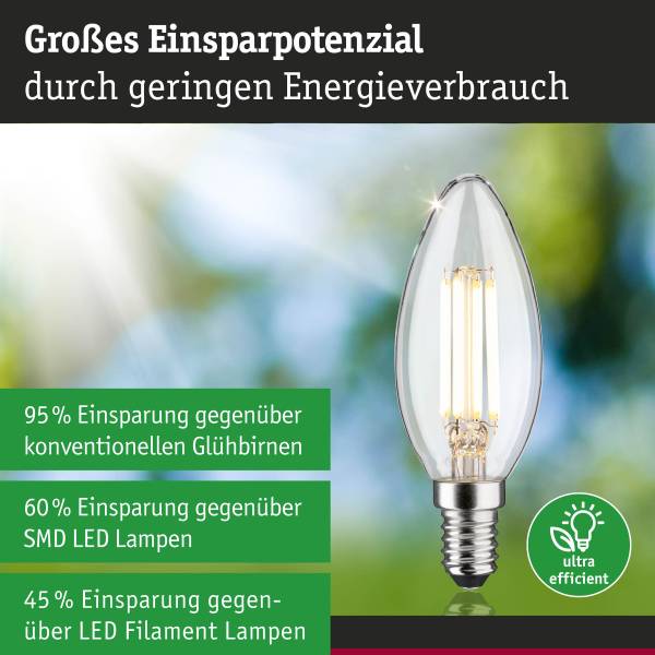 LED-Glühbirne Eco-Line Kerze Klarglas - Warmweiß