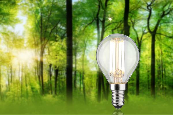 LED-lichtbron Eco-Line druppel 78 mm transparant glas - warm wit