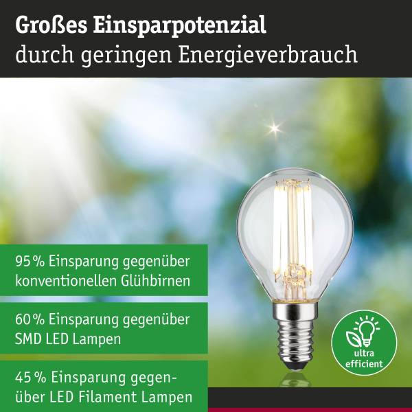 LED-lichtbron Eco-Line druppel 78 mm transparant glas - warm wit