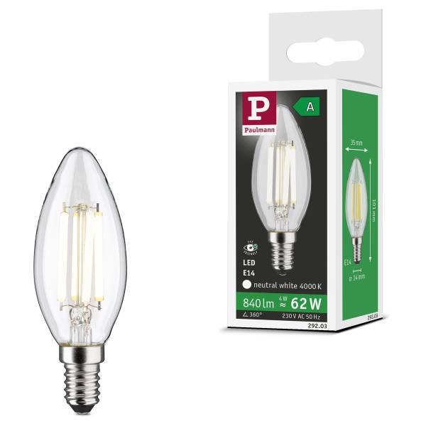 Ampoule LED Eco-Line Bougie Verre clair - Blanc neutre