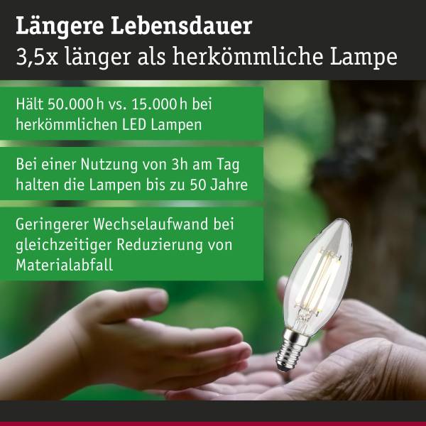 Ampoule LED Eco-Line Bougie Verre clair - Blanc neutre
