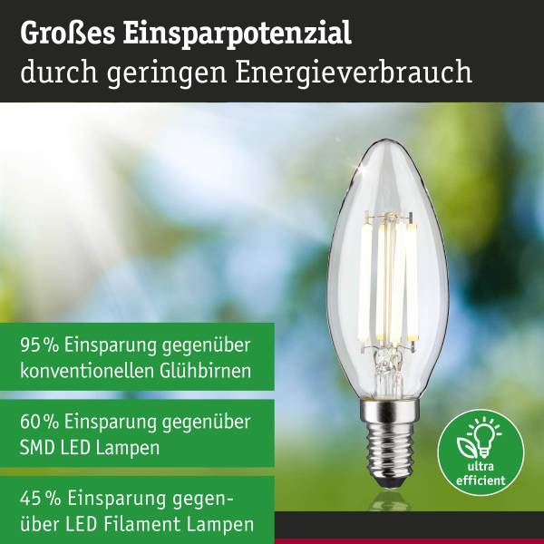 Ampoule LED Eco-Line Bougie Verre clair - Blanc neutre