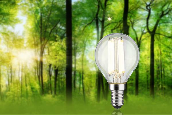 LED-lichtbron Eco-Line druppel 78 mm transparant glas - universeel wit