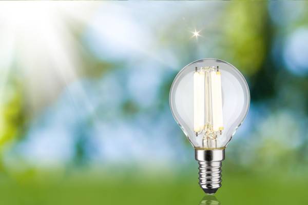 LED-lichtbron Eco-Line druppel 78 mm transparant glas - universeel wit