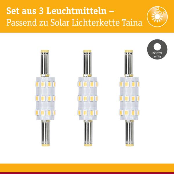 LED-Leuchtmittel Taina Kunststoff - Silber - Warmweiß