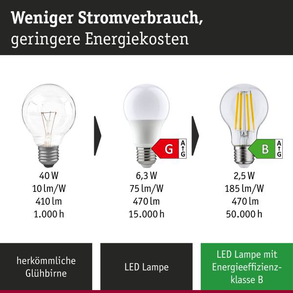 Ampoule LED Eco-Line Verre clair - Blanc chaud