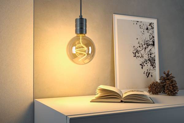 Ampoule LED Floating Shine Globe A Verre clair - Doré