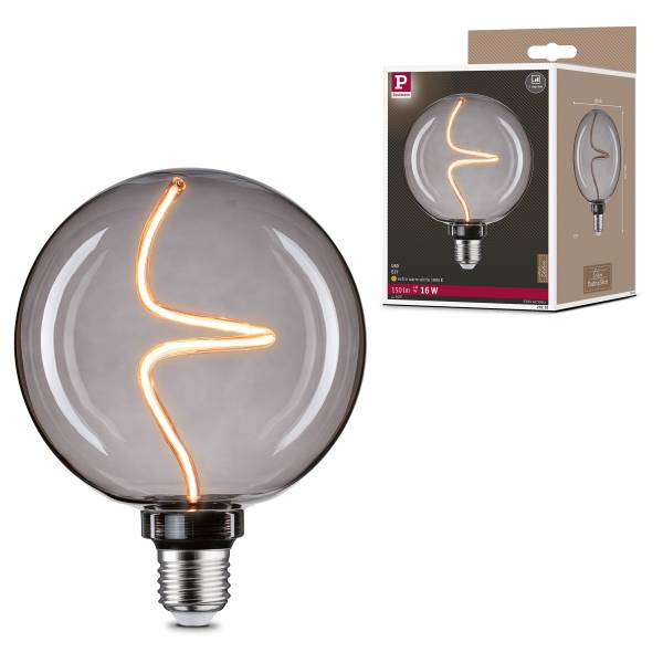 Ampoule LED Floating Shine Globe A Verre clair - Gris