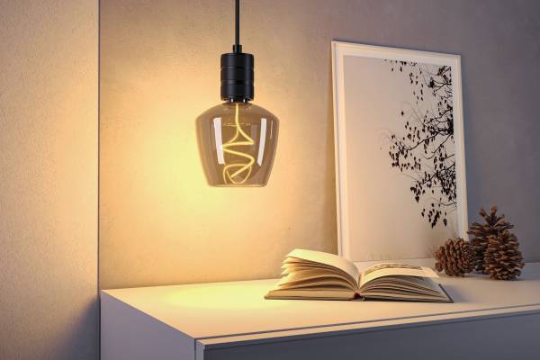 Ampoule LED Floating Shine Globe B Verre clair - Gris