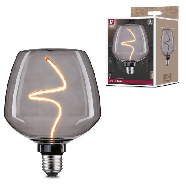 Ampoule LED Floating Shine Globe B Verre clair - Gris