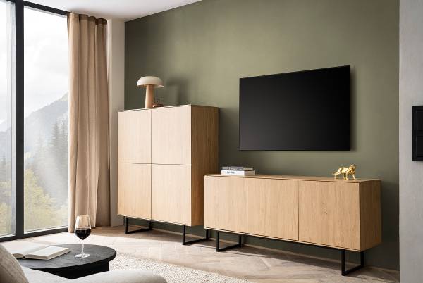 TV-Lowboard Mavony Eiche Dekor - Breite: 150 cm