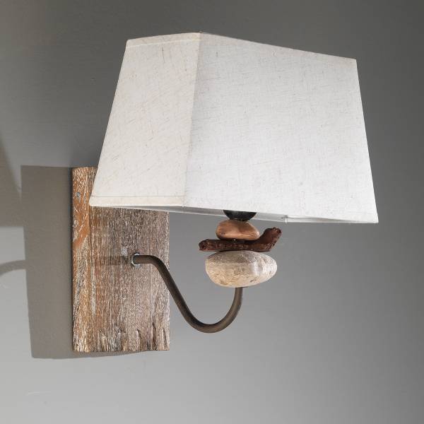 LED-Wandleuchte 4848 Seregon Baumwollstoff / Eisen - 1-flammig