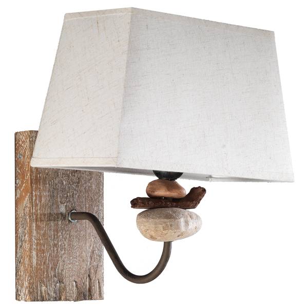 LED-Wandleuchte 4848 Seregon Baumwollstoff / Eisen - 1-flammig