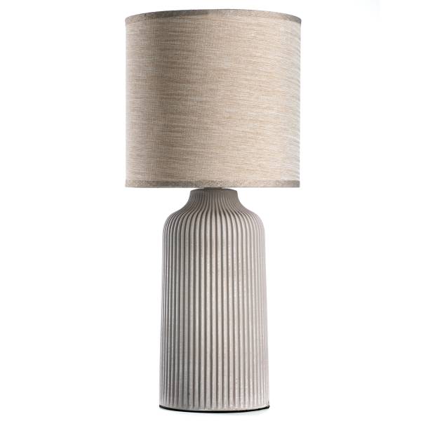 LED-tafellamp 064 Shelly grande katoen/keramiek - 1-lichts - beige
