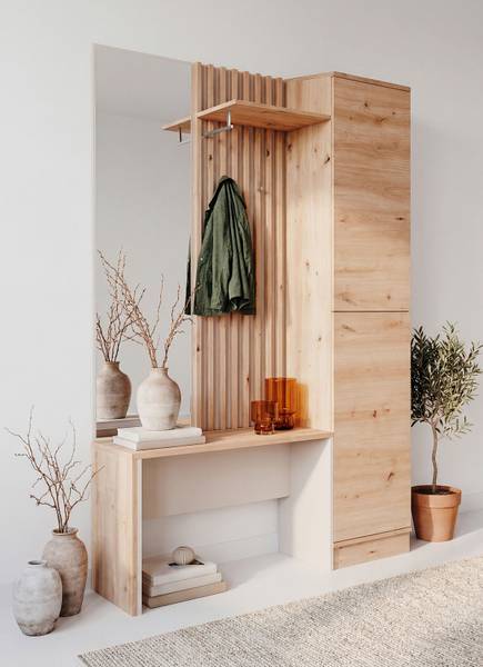 Kompaktgarderobe Mayaozi Eiche Artisan Dekor
