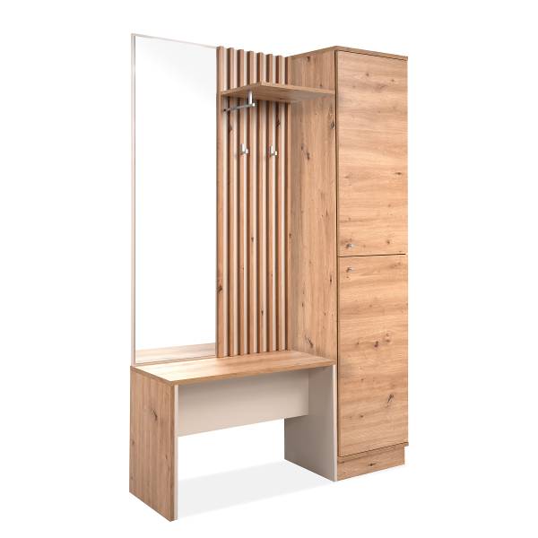 Kompaktgarderobe Mayaozi Eiche Artisan Dekor