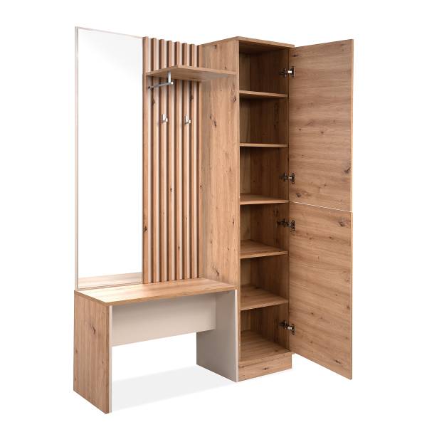 Kompaktgarderobe Mayaozi Eiche Artisan Dekor
