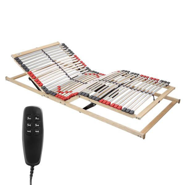 Lattenrost Praktico - mit Motor Grau / Natur - 90 x 200cm