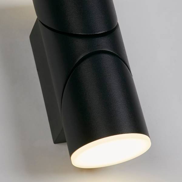 LED-wandlamp Soho aluminium/staal - zwart - 2-lichts