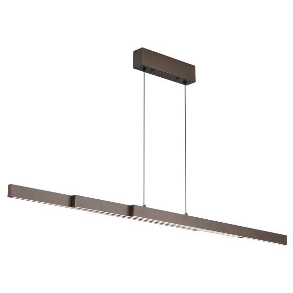 LED-Pendelleuchte Linear Aluminium - 3-flammig - Hellbraun