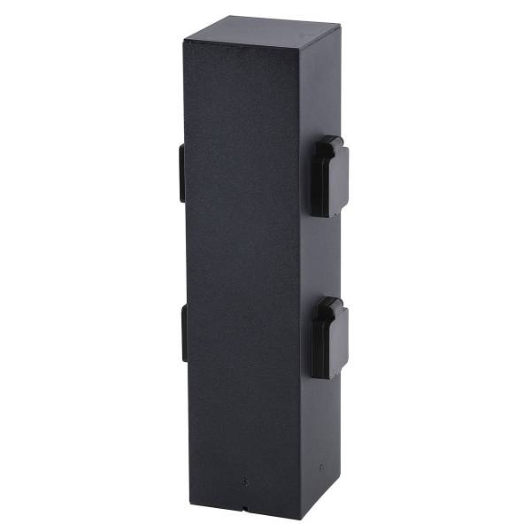 Outdoor Steckdosenleiste Multisocket Aluminium / Stahl - Schwarz
