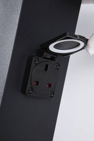 Outdoor Steckdosenleiste Multisocket Aluminium / Stahl - Schwarz