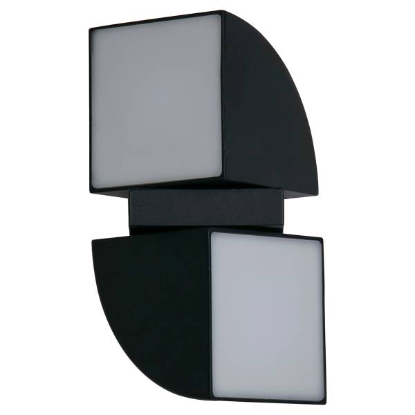 LED-Wandleuchte Dakota Aluminium - Schwarz - 2-flammig