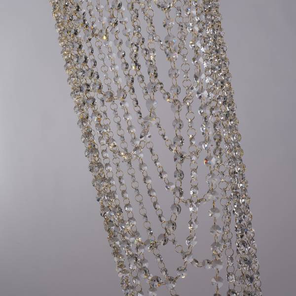 Pendelleuchte Swoop Stahl / Kristallglas - Messing - 5-flammig