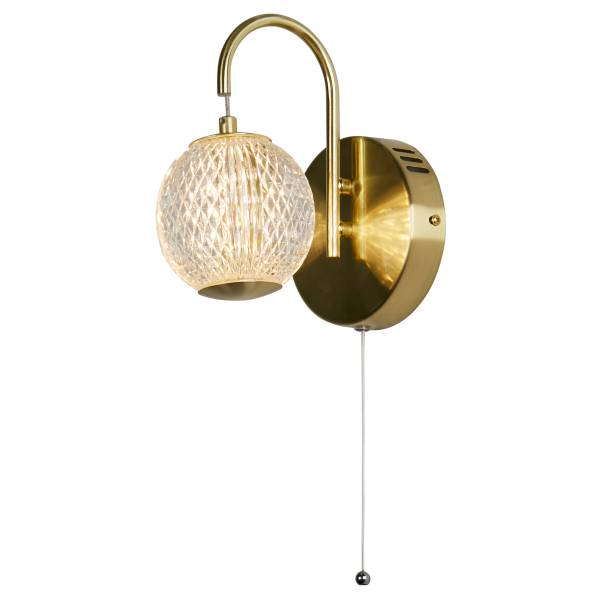 Applique LED Allure Laiton / Verre acrylique - Laiton - 1-flamme