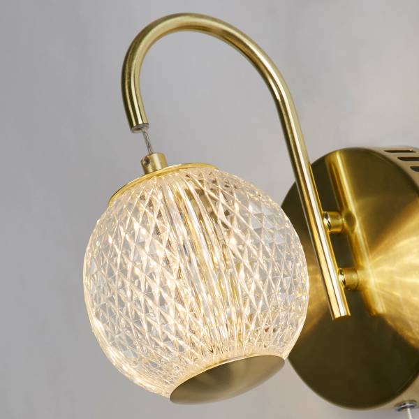 Applique LED Allure Laiton / Verre acrylique - Laiton - 1-flamme