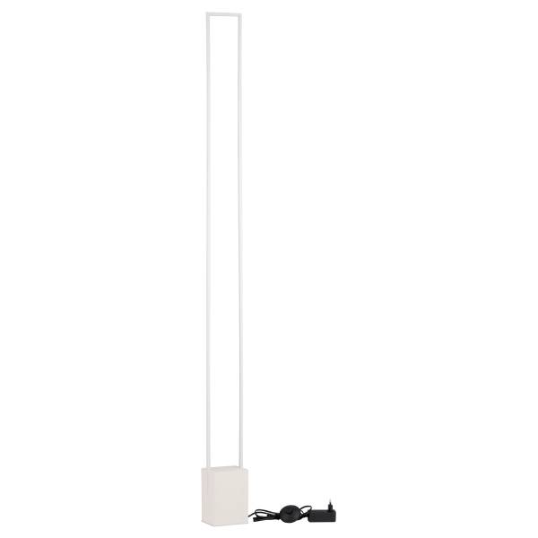 LED-Stehleuchte Lithos Aluminium / Beton - 1-flammig - Weiß