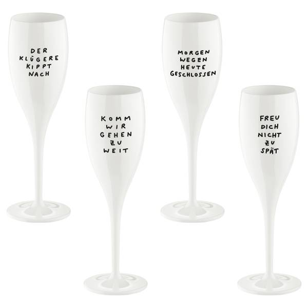 Sektgläser CHEERS No.1 Spruch 4-teilig kaufen