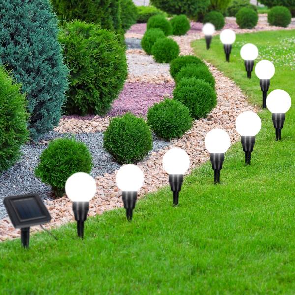 LED-padverlichting Helsinki set van 10 PVC - 10-lichts