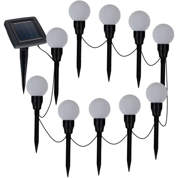 LED-padverlichting Helsinki set van 10 PVC - 10-lichts