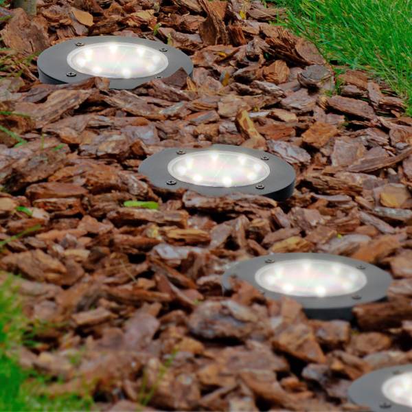 LED-Wegeleuchte Kian 8er-Set Polypropylen / Edelstahl - 1-flammig