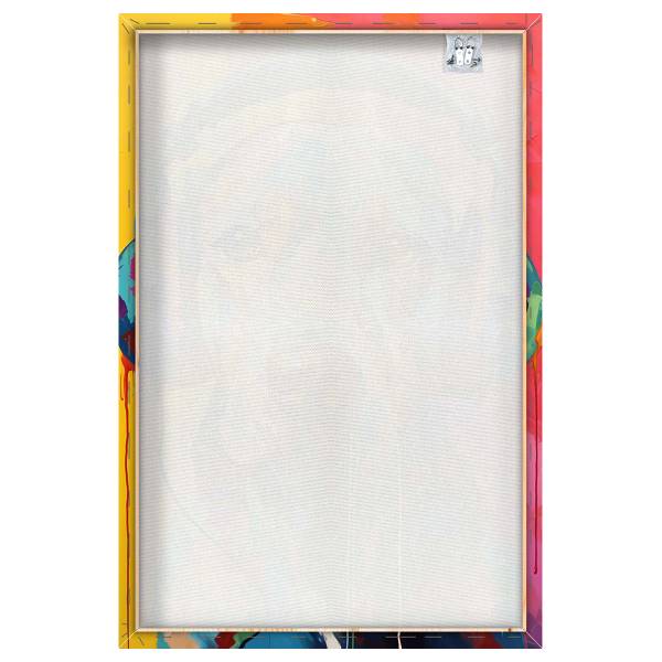 Leinwandbild Doggy Sound Multicolor - Mischgewebe - Pinie - 80 x 120 x 3.1 cm