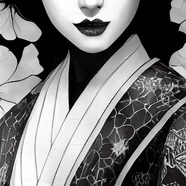 Leinwandbild Asia Lotus Schwarz - Weiß - Mischgewebe - Pinie - 80 x 120 x 3.1 cm