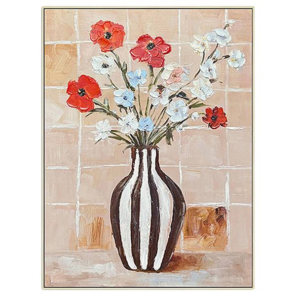 Canvas afbeelding Matisse flowers A meerdere kleuren - mixweefsel - pijnboomhout - 60 x 80 x 3.8 cm