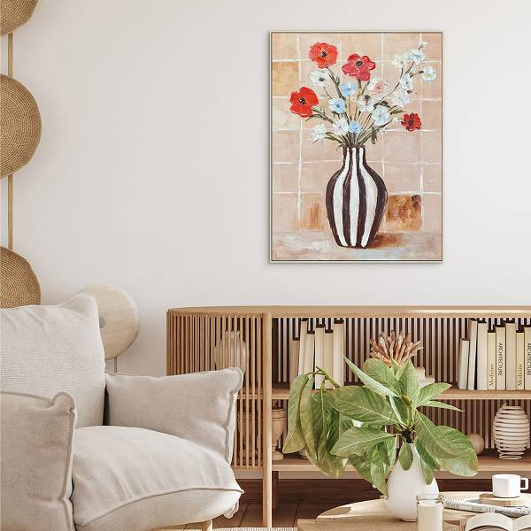 Canvas afbeelding Matisse flowers A meerdere kleuren - mixweefsel - pijnboomhout - 60 x 80 x 3.8 cm
