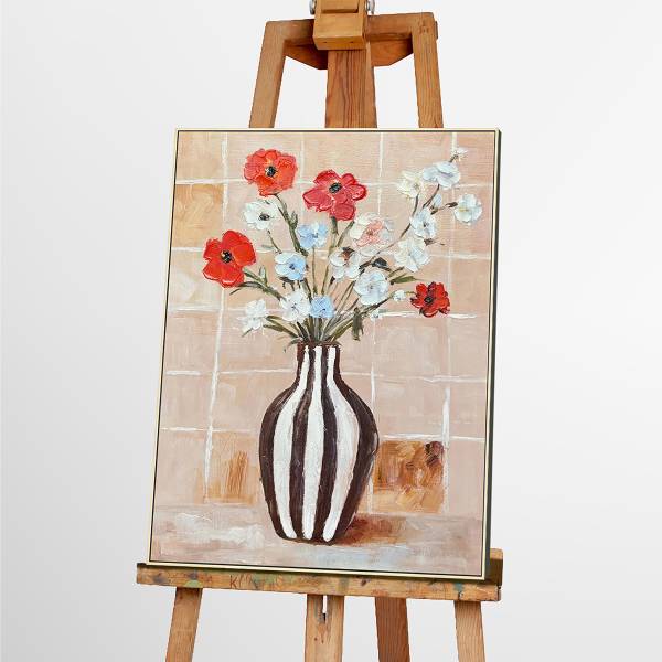 Canvas afbeelding Matisse flowers A meerdere kleuren - mixweefsel - pijnboomhout - 60 x 80 x 3.8 cm