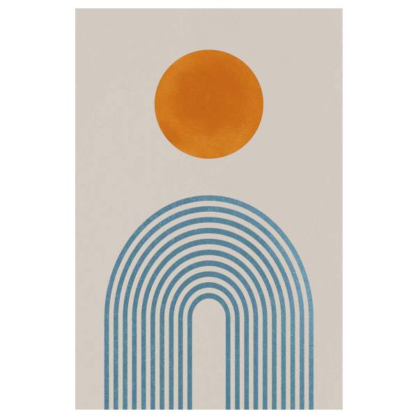 Leinwandbild Orange Dot Multicolor - Mischgewebe - Pinie - 80 x 120 x 1.8 cm
