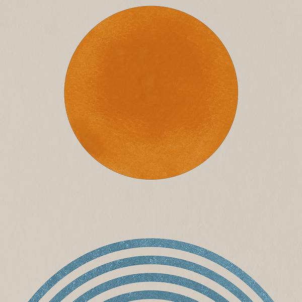 Leinwandbild Orange Dot Multicolor - Mischgewebe - Pinie - 80 x 120 x 1.8 cm