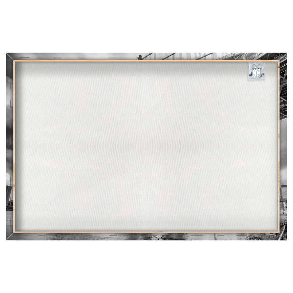 Leinwandbild Manhatten Bridge Schwarz - Weiß - Mischgewebe - Pinie - 80 x 120 x 3.1 cm