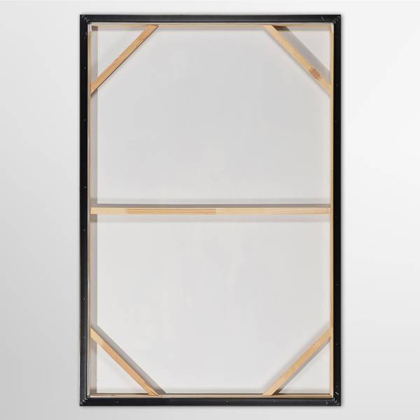 Canvas afbeelding Young Tiger meerdere kleuren - mixweefsel - pijnboomhout - 63 x 93 x 3.7 cm