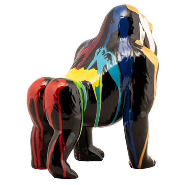 Skulptur Bunter Gorilla Multicolor - Kunststein - 25 x 25 x 25 cm