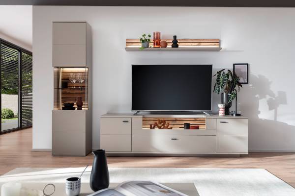 Wandboard Pintuk Sandgrau / Eiche Dekor