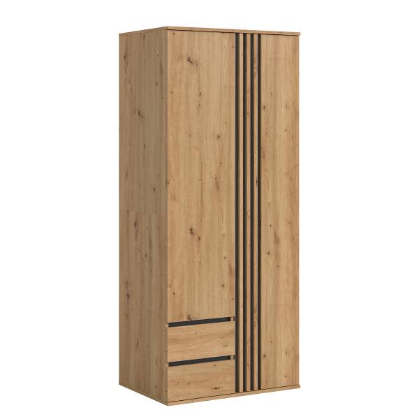 Armadio battente Tofta effetto rovere - Con cassetti