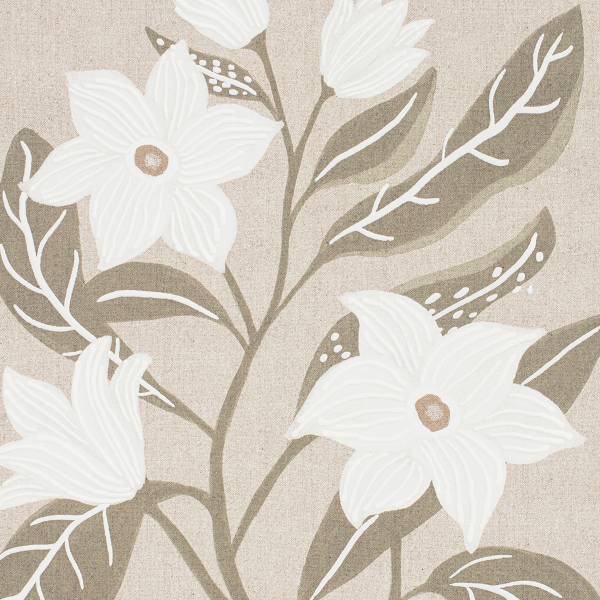 Afbeelding Quiet Blossomity type B canvas - beige/groen